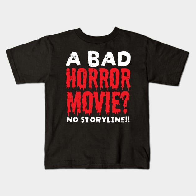 Scary Bloody Classic Horror Slasher Movies Film Lovers Kids T-Shirt by Riffize